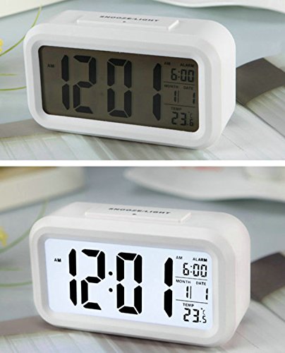 Multifunktions – Digitale Wecker,große HD-Display,Snooze,Tischuhr mit,Smart-Soft Licht,Progreßive Alarm,Datumsanzeige,Temperatur-Anzeige, einfache Einstellung, einfach für die Reise - 2