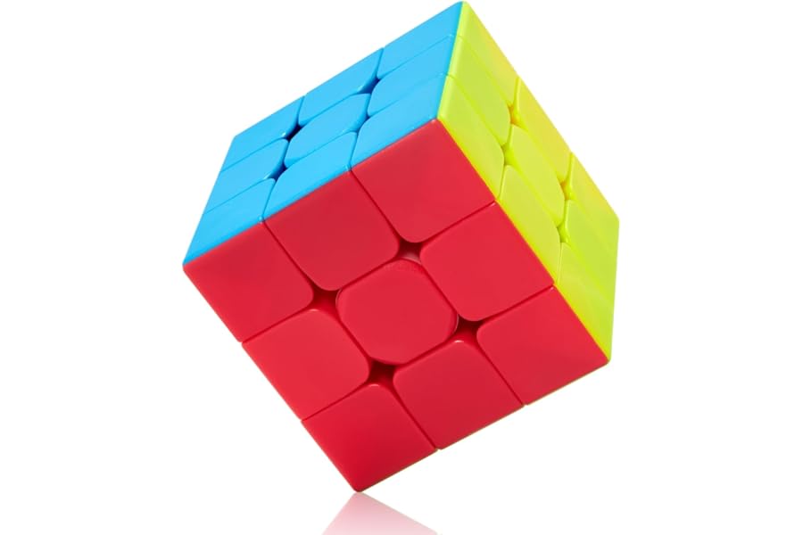 ROXENDA Speed Cube- Fast Smooth Turning Solid Durable & Stickerless Frosted, Best 3D Puzzle Magic Cube Toy - Turns Quicker than Original for kids & Adult & Children(3x3x3 Cube)