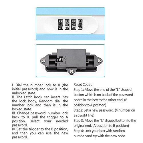 Aufbewahrungsbehälter Tragbar Beauty Case Multikoffer Transportkoffer Kosmetikkoffer FORTUNE DRAGON Aufbewahrung Organizer mit Zahlenschloss (Pink) - 3