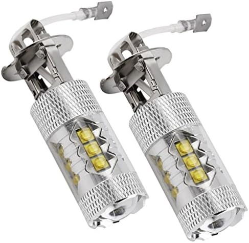 2 x H3 LED Fog Light NuoYo White Bulbs Car Replacement Fog Daytime Running Light Lamps 6000k 12V 35W 800LM 360-degree Beam Angle