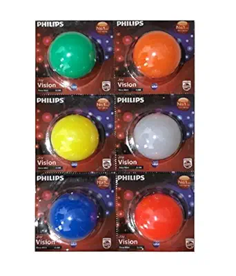 PHILIPS B22d LED Decomini, Multicolor, Pack of 6 (PHI-0.5 Decomini-6)