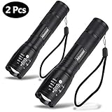 WASSERBESTÄNDIG - Der Körper dieser Taschenlampe besteht aus einer hochwertigen Aluminiumlegierung, die einen 10m-Fall überleben kann oder zeitweise unter Wasser liegen kann. Wasserdicht, IP65 und für starke Regenfälle geeignet. Geeignet für den Einsatz in Regen, Schnee oder Notsituationen.