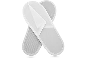 MIRAFLORES ORIGINAL Zapatillas desechables en TNT con parte inferior impermeable 10 pares - Selladas individualmente - Disponible cerrada - Zapata desechable - Talla única - Para salones de belleza, bienestar