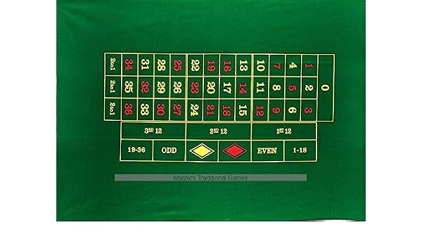 Dal Negro Roulette Mat 90 X 130 Cm Single 0 American Style