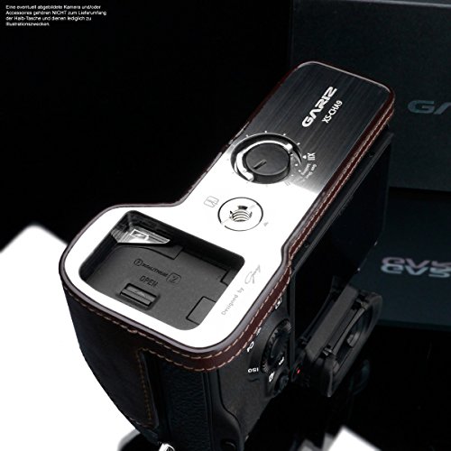 Cámara Funda | funda para Sony A7r III Alpha 7R III (ILCE-7 7rm3) y Sony Alpha 9 o Sony A9 (ILCE de 9) Formato Completo de Cámara | handgefertigte fotográfico de piel italiana | Color de piel: Marrón | Gariz Diseño | Modelo: XS de cha9br
