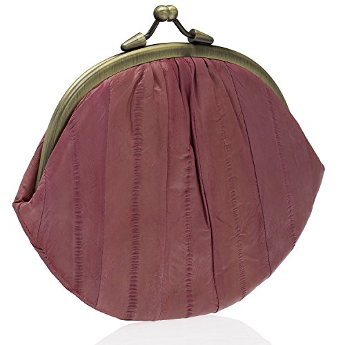 Preisvergleich Produktbild Becksöndergaard Aalleder Geldbeutel Granny dunkel rosa / dusty rose Klippverschluss weiches strapazierfähiges Aal-Leder 100001-724