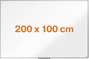 ‎NOBO Nobo Amazon Exclusive Stahl-Magnettafel 200 x 100 cm – Trocken abwischbare Memotafel mit Aluminiumrahmen und Stifthalter, magnetische Wandtafel für Büro, Zuhause, Klassenzimmer