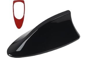 KWINFEI Décoration D'antenne de Toit D'aileron, Courte 17cm Antenne Requin Universelle pour Voiture, Toit Style Aileron avec Réception Antenne Radio Voiture AM/FM, Design Moderne Accessoire Voiture Tuning
