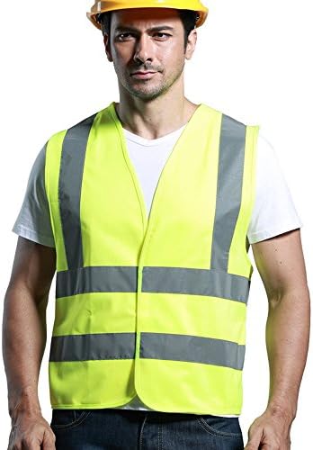 Hi Vis Vest High Visibility Reflective Running Bib Vest Suitable for Running Cycling Horse Riding Safety Clothing for Men Women Children