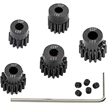 ShareGoo Lot De 5 Pignons En Acier 48P 3,175 Mm 13T 14T 15T 16T 17T