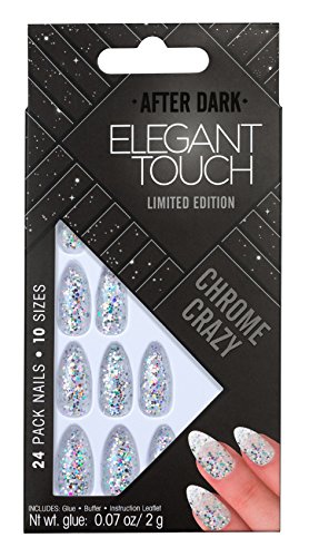 Elegant Touch After Dark Trend Nails, Chrome Crazy