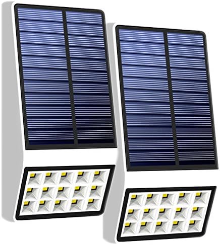 GESIMEI Solar Led Security Lights Radar Motion Sensor Solar Powered Lights Waterproof Bright Outdoor Lighting for Garden Patio Fence Stairs Driveway Yard Walkway Outside Wall (2 Pack)
