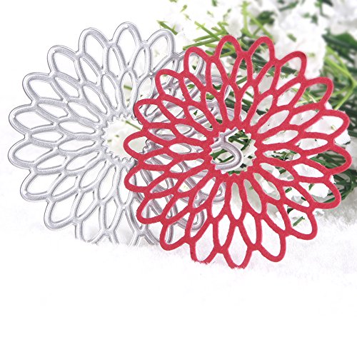 Calistouk Stanzschablonen aus Metall mit verschiedenen Mustern, für Fotoalben und zur Dekoration sonnenblume
