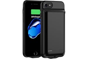 MIGAFEI Batteriegehäuse für iPhone 6/6s/7/8/SE (2020/2022) 4,7 Zoll, 6800 mAh tragbares Ladegerät-Hülle, wiederaufladbarer Akku, erweiterter Akku(4,7 Zoll), Schwarz