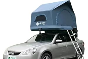 UNISTRENGH Tenda Sopra Tetto Auto 2-3 Posti, Tenda Auto Campeggio Veloce, Tenda per Auto sul Tetto da C Campeggio con Bolsa de zapatos, Kit de reparación, Telescópico Escalera, Impermeabile, Portatile