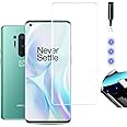 NISHTECH Advanced HD+ Curved UV Tempered Glass Screen Protector Designed for OnePlus 8 Pro 5G || Full Screen Coverage with Easy Installation Kit (Anti-Scratch)