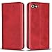 Produktbild Wendapai iPhone 7 iPhone 8 Brieftasche Hülle, iPhone 7 iPhone 8 Flip Hülle, Classy schlank Leder Brieftasche, ID Credit Kartenschlitz Holder zum iPhone 7 iPhone 8-Red