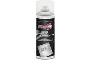 Ambro-Sol I257 Colle Multi-Usage Repositionnable, Permet de Coller, Détacher et Rattacher les Produits sans Les Altérer, Aérosol en Fer Blanc 100% Recyclable à l’Infini 400 ml