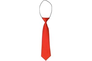 FATASH Boys Satin Elastic Neck Tie - Wedding, Prom, School Kids Clip-on Pre-Tied Tie with Elastic Neck Strap - Baby Necktie for Toddler School Uniforms and Formal Costume
