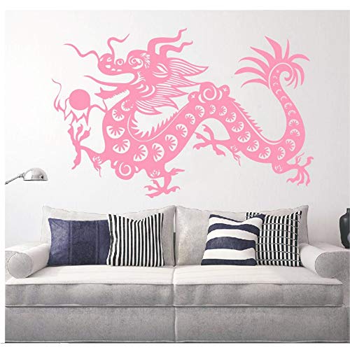 Preisvergleich Produktbild Jasonding Wandaufkleber Vinyl Chinese Dragon Fantasy Maskottchen Symbol Diy Drachen Wohnkultur Wandbild Carving Papier 56 * 87 Cm