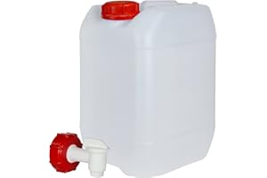 SUPER NET CALI Garrafa con Grifo 10 litros. Apta para uso alimentario. Boca ancha. Idónea como depósito de agua potable. Resistente a químicos. (1 Unidad).