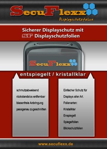 ANTIREFLEX Displayschutzfolie passend für IBM Lenovo IdeaPad G710, entspiegelte Folie von SecuFlexx - 2