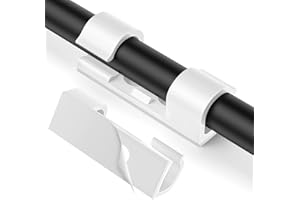 AGPTEK 30PCS Clips Câbles Adhésifs Rangement de Câbles Fixation Auto Collant, Gestion de Câble Support Organiseur de Fils Electriques pour TV/Chargeur/Voiture/PC/Bureau/Maison avec 30 Vis Incluse