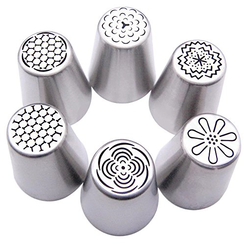 Lot de 6 douilles à pâtisserie russes accessoires de décoration kit de pâtisserie