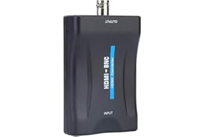 SUTINNA HDMI to BNC Converter, HDMI to BNC Composite Video Adapter and 3.5mm Audio Signal Converter with USB Charging Cable, Support NTSC/PAL