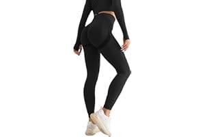 Zilams Leggins Sportivi Donna Push Up Vita Alta Fitness Leggings Push Up Palestra Scrunch Pantaloni Dimagranti Anticellulite Pantacollant Opaco Senza Cuciture Elastici per Yoga Jogging