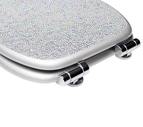 Sanilo WC Sitz mit Absenkautomatik Crystal Silver | hochwertige Oberfläche | einfache Montage | stabile Scharniere A642897 - 5
