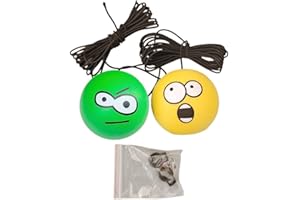 TKERINSE Garagen Tennisball Parkhilfe, 2PCS Garage Tennis Ball Parkhilfe, niedliche und lustige große Augen helfen mit Seil, Parkhilfe große Augen mit Seil und Ball stoppen süßes Autozubehör für Anfänger