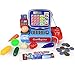Price comparison product image Kids Cash Register Pretend Play Supermarket Shop Till Toy Play Food Game with Working Calculator, Scanner, Chip n Pin Card Reader, Weighing Scales, Play Food
