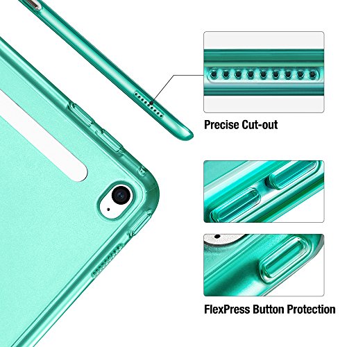 iPad Pro 12.9 (2015 Moell) Hülle, ESR® Auto Schlaf/Aufwachenen Funktion PU Ledertasche mit Translucent Rücken Abdeckung (Silikon Rahmen + Hart PC Zurück) mit Kühlloch Schutzhülle für iPad Pro 12.9 (Blau) - 5