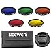 Produktbild Neewer 52mm Farbfilter Set für NIKON Kameras, Set beinhaltet: 5 x 52mm Farbfilter + 1 x 52mm Zentrale Pinch Objektivdeckel mit Hut-Clip-Gurt + 1x Filter Tragetasche
