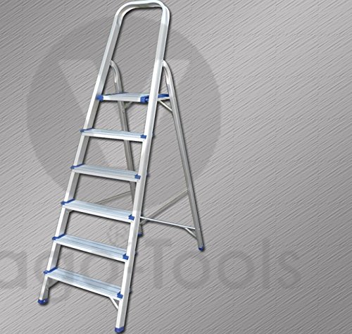 ALU Leiter Haushaltsleiter mit 6 Stufen Mehrzweckleiter Multifunktion Mehrzweck - 2