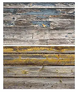 SAVIAURA 1 Sheet 2 in 1 3D Flat Lay Tabletop Double-Sided Photography Backdrop Photo Studio Flatlay Background PVC Wrinkle-Free for Small Product Shoot (Rusty Brown Wood Plank Surface Pattern)