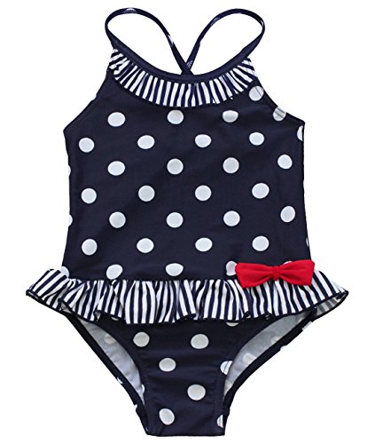 iEFiEL Mädchen Kinder Badeanzug Bademode Bikini Polka Dots 92 98 104 110 116 122