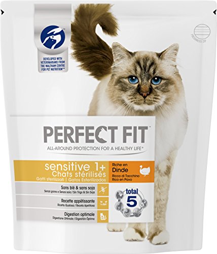 Perfect Fit Sensitive stérilisé pienso con Boas la para gato sensible 1,4 kg, Pack de 4