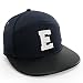 Produktbild Damen Herren Unisex Snap Back Mütze Leder Spitze Kappe Alphabet A-Z Leather Cap Baseball (E)