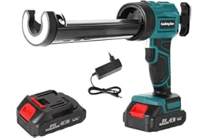 OAMGER Pistola de silicona eléctrica para Makita 18 V, pistola de cartucho eléctrico 2000 mAh, pistola de silicona con LED, 4 velocidades ajustables, pistola juntas eléctricas de 300 ml para sellar, sellado