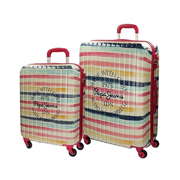 Pepe Jeans Hallia Set di Valigie, ABS, Multicolore, 67 cm -  Miglioritrolley.it