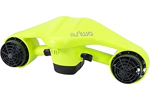 Asiwo Scooter sous-Marin avec Support pour caméra d'action Batterie-Scooter Marin à Deux Moteurs étanche pour la plongée, la Natation, la plongée avec Tuba