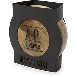 A.P. Donovan - Gentle shaving soap for sensitive skin in practical real wood box