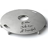 Terma Feuerplatte Durchm. 100 cm + Fassauflage, Grillplatte, Plancha Stärke 6 mm, Grillring, Feuerring