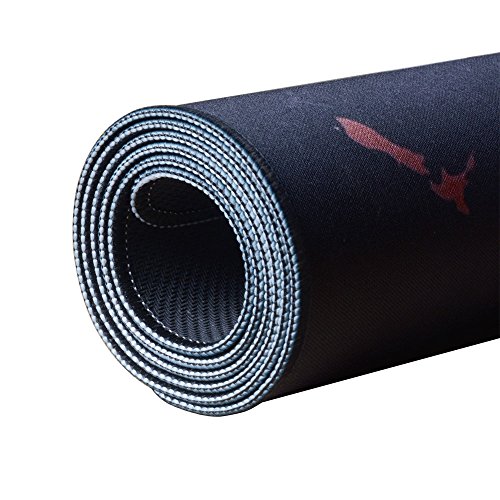 Befitery Mausunterlage Gaming-Maus-Pad Mauspad Schreibtischunterlage Rutschfeste Gummiunterseite Sicher und ungiftig MausPad Weltkarte(40x90x0.2cm)(Gold) - 6