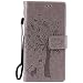 Produktbild Nancen Wallet Case Tasche Hülle für Sony Xperia Z5 (5,2 Zoll) Flip Schutzhülle Zubehör Lederhülle mit Silikon Back Cover PU Leder Handytasche im Bookstyle Stand Funktion , Schmetterling Schnalle Magnet , Baum und Katze Muster Flip Funktion Kartenfächer Etui Schale ,Schütze Dein Telefon
