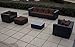 Produktbild Baidani Garten Lounge Garnitur Flachrattan, Daydreamer XXL Select, schwarz/braun, 246 x 90 x 68 cm, 13b00010.96002