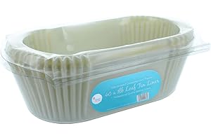 Doric 1lb Loaf Tin Liners, 40 Pack, Non-Stick Siliconised Greaseproof Paper for Baking Bread and Cakes, Air Fryer Liner, Made in The UK,White