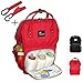 Produktbild BABYDAY® XL Baby Wickelrucksack | Wickeltasche groß inkl. 2 Haken | mehrere Farben | 24 Liter Volumen | Lässige Windeltasche | Babytasche in rot